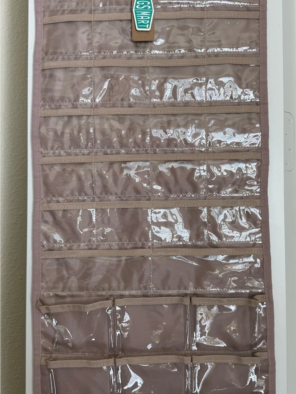NWT Over-the-Door Jewelry Pocket Organizer in Taupe by
